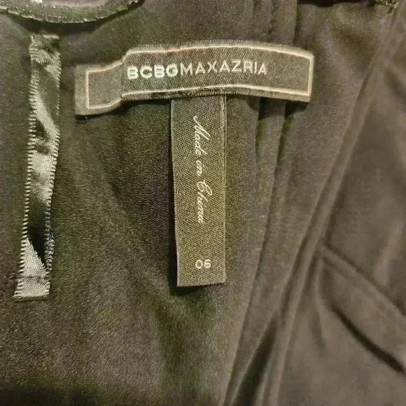 BCBGMAXAZRIA Sabrinna Strapless Black Crepe Ruched Bow Tie Dress, Size 6; $378 - Picture 11 of 13